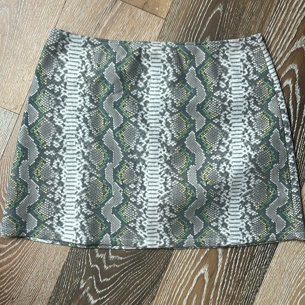 Asos faux snakeskin mini skirt